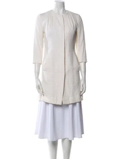 Pre-owned By Malene Birger Striped Jacket In Blue