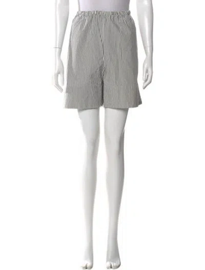 Pre-owned By Malene Birger Striped Knee-length Shorts In Neutral