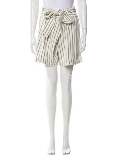 Pre-owned By Malene Birger Striped Knee-length Shorts In Neutral