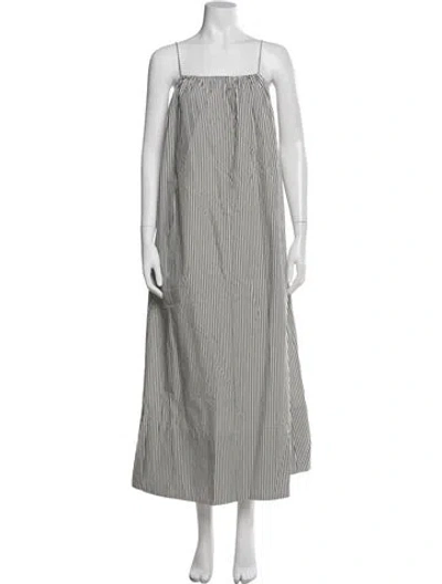 Pre-owned By Malene Birger Striped Long Dress In Multi