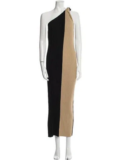 Pre-owned By Malene Birger Striped Long Dress In Neutral