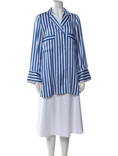Pre-owned By Malene Birger Striped Long Sleeve Top In Multi