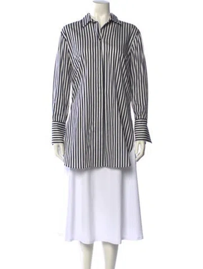 Pre-owned By Malene Birger Striped Long Sleeve Tunic In Multi