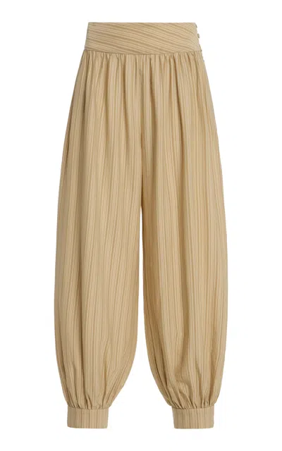 By Malene Birger Striped Margot Pants In Brown