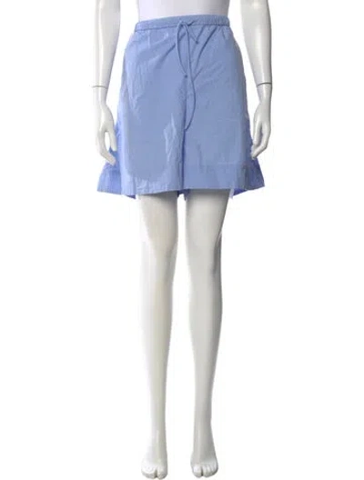 Pre-owned By Malene Birger Striped Mini Shorts In Blue