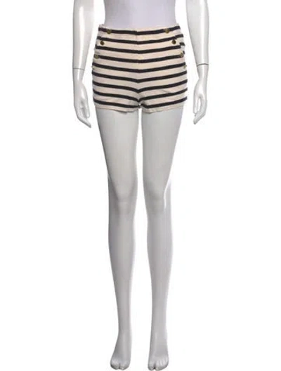 Pre-owned By Malene Birger Striped Mini Shorts In Multicolor