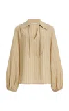 By Malene Birger Striped Moela Top In Brown