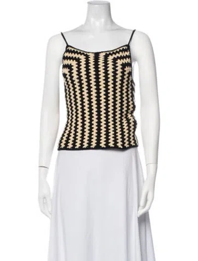 Pre-owned By Malene Birger Striped Scoop Neck Sweater In Multicolor