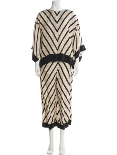 Pre-owned By Malene Birger Striped Set In Neutral