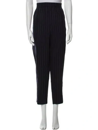 Pre-owned By Malene Birger Striped Straight Leg Pants In Multi