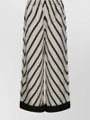 By Malene Birger Striped Wide Leg Mid-length Trousers