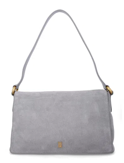 By Malene Birger Suede Shoulder Bag In Grigio