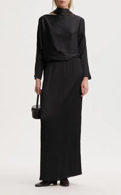 By Malene Birger Suki Draped Maxi Dress In Black