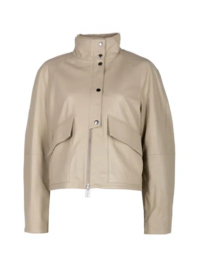 By Malene Birger Suzanne Leather Jacket In Brown