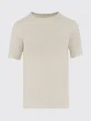 By Malene Birger Lyocell Blend T-shirt With Logo In Neutral