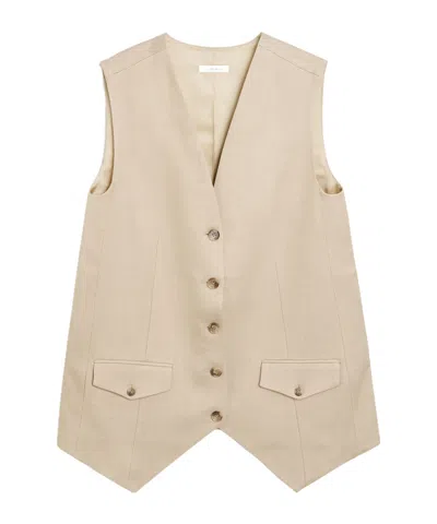 By Malene Birger Tailored Waistcoat In Neutral
