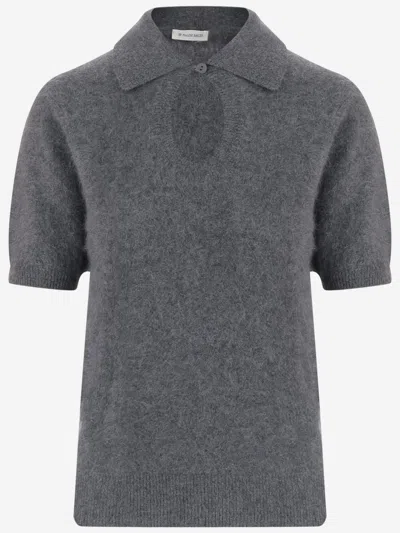 By Malene Birger Tallalia Cashmere Sweater With Cut Out Detail In Gray
