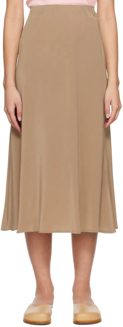 By Malene Birger Tan Flaiys Midi Skirt In 18a Mink