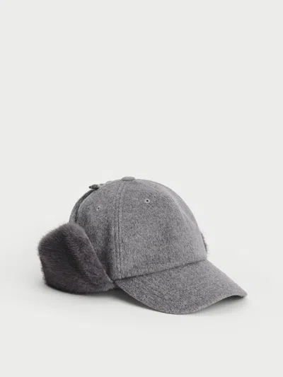By Malene Birger Tanna Cap In Grey Melange