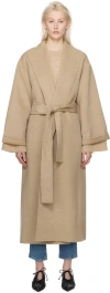 By Malene Birger Taupe Trullem Coat In M32 Grey Brown Melan