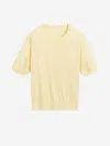 By Malene Birger Lelle Tencel-wool Knit Top In Light Yellow