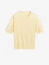 By Malene Birger Lelle Tencel-wool Knit Top In Light Yellow