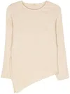 By Malene Birger Simone Long Asymmetric Top In Neutrals