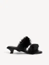 By Malene Birger Tianna Shearling Sandals In Black