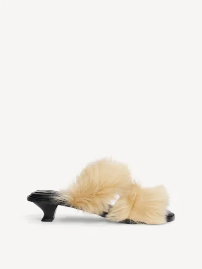 BY MALENE BIRGER TIANNA SHEARLING SANDALS