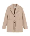 By Malene Birger Tie-waist Single-breasted Blazer In Neutral