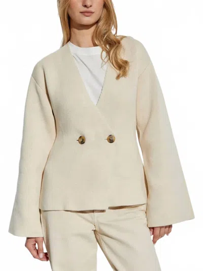 By Malene Birger Tinley Dropped Shoulders Cardigan In Creme In White