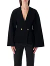 By Malene Birger Tinley Ribbed Double-breasted Sweater In Black