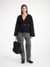 By Malene Birger Tinley Ribbed Double-breasted Sweater In Black