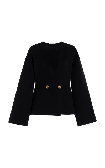 By Malene Birger Tinley Wool-cotton Cardigan In Black