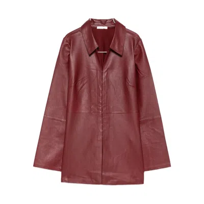 By Malene Birger Alleys Collared-panelled Shirt In Brown