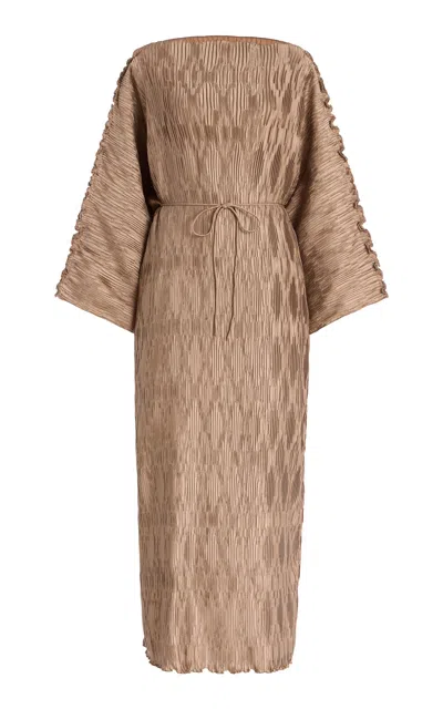 By Malene Birger Tralaido Plisse Dress In Bronze