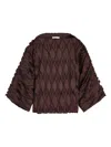 By Malene Birger Tralluman Pleated Blouse In Brown