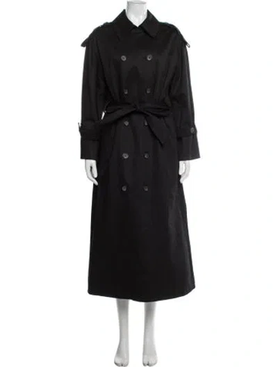 Pre-owned By Malene Birger Trench Coat In Blue