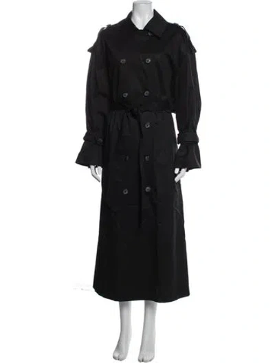 Pre-owned By Malene Birger Trench Coat In Blue