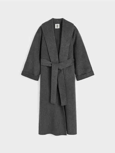 By Malene Birger Trullem Wool Coat In Dark Grey Melange