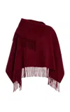 By Malene Birger Turtima Wool Cape In Red
