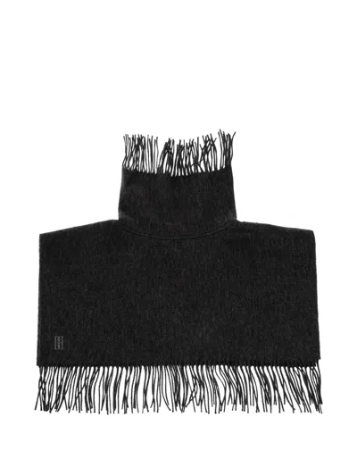 By Malene Birger Turtla Fringed Scarf In Black