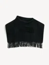 By Malene Birger Turtla Wool Fringe Bib In Black