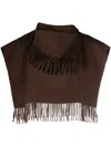 By Malene Birger Turtla Wool Fringe Bib In Brown