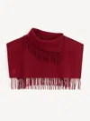 By Malene Birger Turtla Wool Fringe Bib In Red