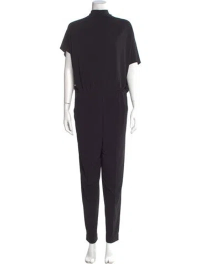 Pre-owned By Malene Birger Turtleneck Jumpsuit In Black
