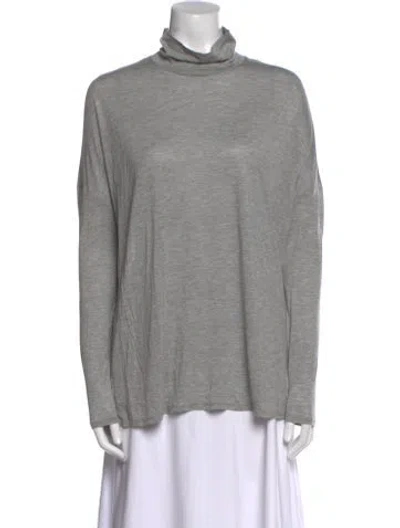 Pre-owned By Malene Birger Turtleneck Long Sleeve Sweatshirt W/ Tags In Gray