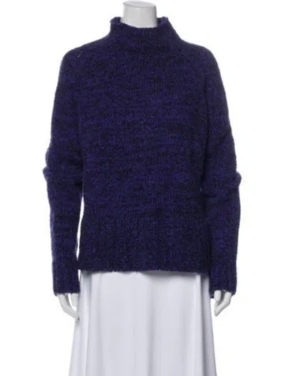 Pre-owned By Malene Birger Turtleneck Sweater In Blue