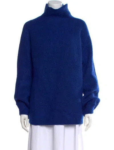 Pre-owned By Malene Birger Turtleneck Sweater In Blue