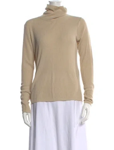 Pre-owned By Malene Birger Turtleneck Sweater In Neutrals